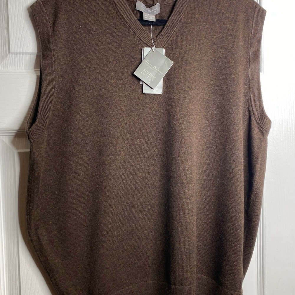 Daniel Cremieux V-Neck Brown Sweater Vest